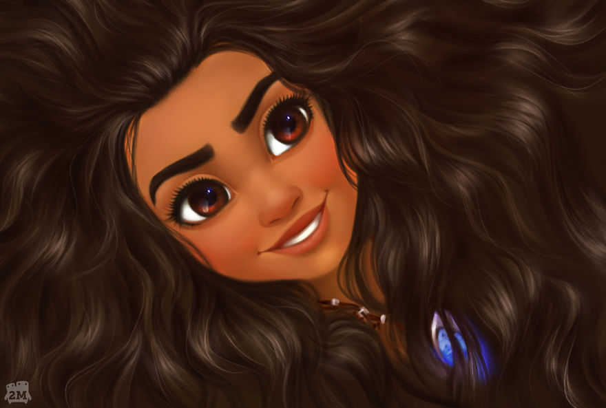 Artists Highlight The Hair Of Disney Princesses And The Result Is Magical
