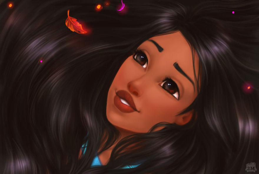 Artists Highlight The Hair Of Disney Princesses And The Result Is Magical