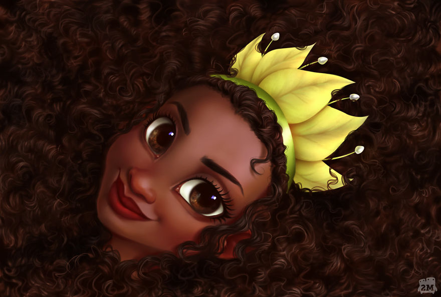 Artists Highlight The Hair Of Disney Princesses And The Result Is Magical