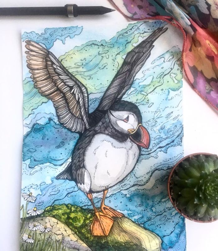 To Go Around The World To Love Beautiful Of Nature. I Made This Illustration For 3 Weeks.