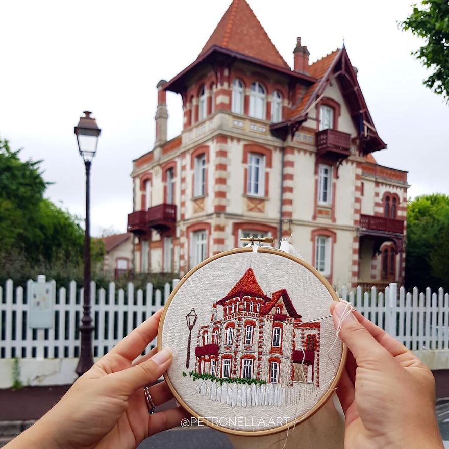 The European Architecture Immortalized In Embroidery By A Young Couple