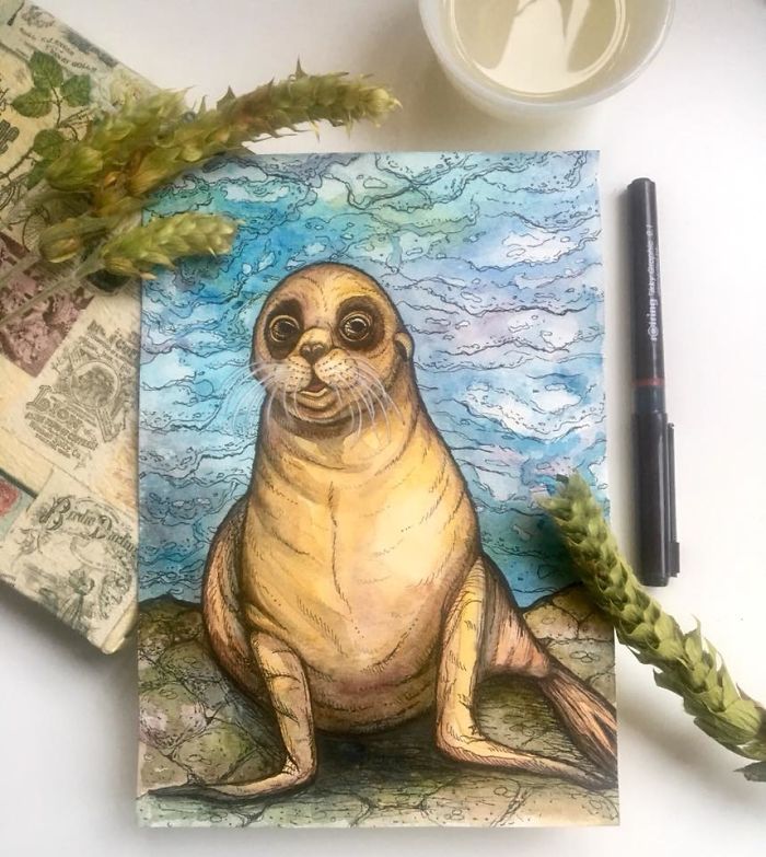 To Go Around The World To Love Beautiful Of Nature. I Made This Illustration For 3 Weeks.