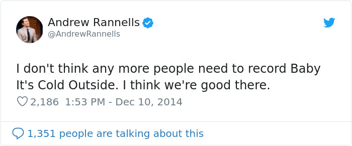 Radio Bans 'Baby It's Cold Outside' Over Claims It's A Rape Song, English Teacher Explains Its Real Meaning Radio Bans 'Baby It's Cold Outside' Over Claims It's A Rape Song, English Teacher Explains Its Real Meaning