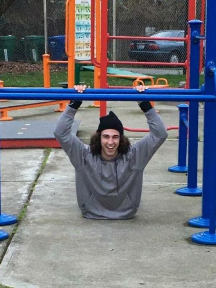 Girlfriend Took A Pic That Made It Look Like I Was Trapped In The Concrete