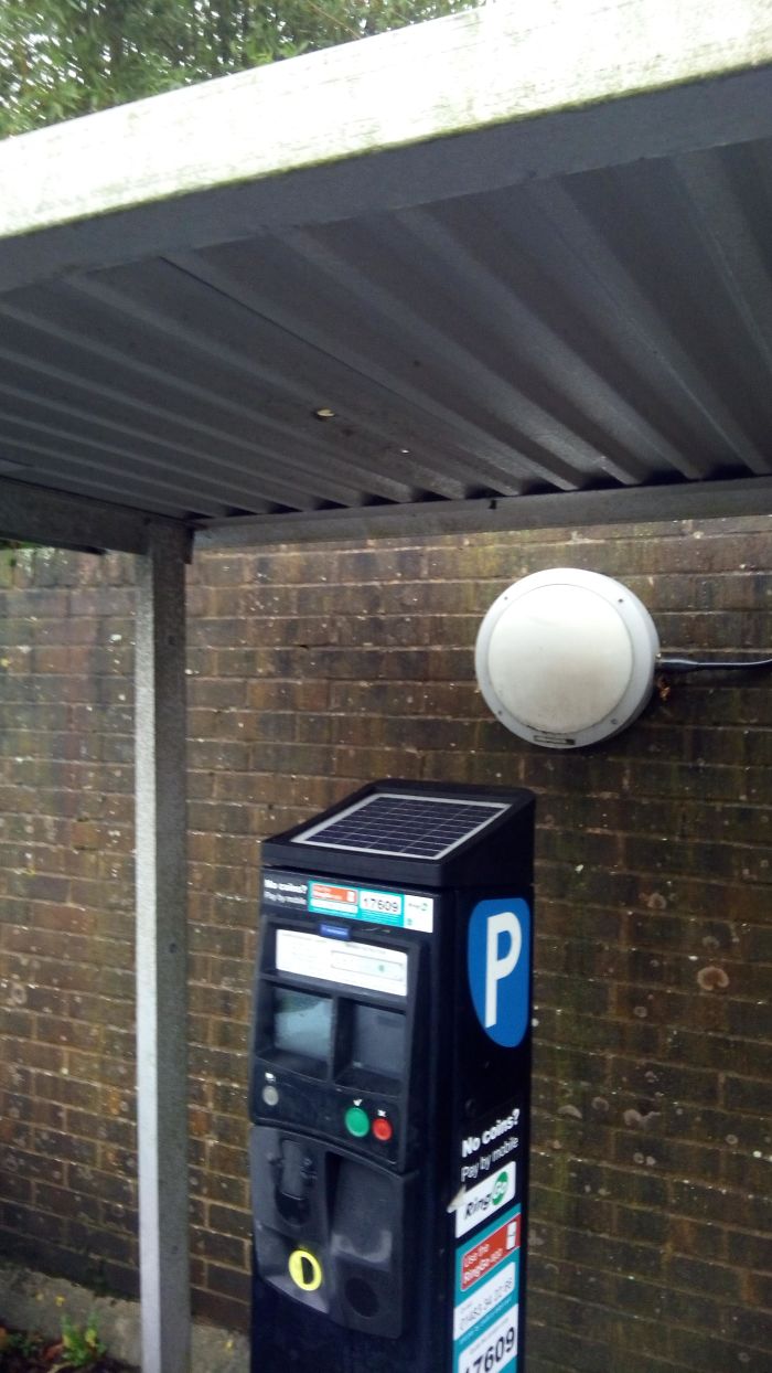 Solar Powered But Under A Shelter