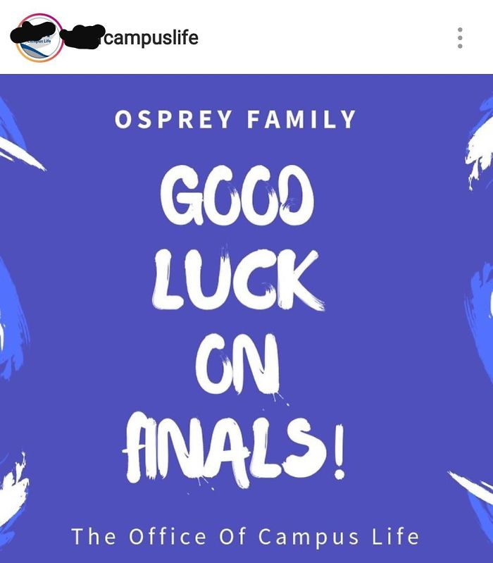 My University Wishing Me Good Luck