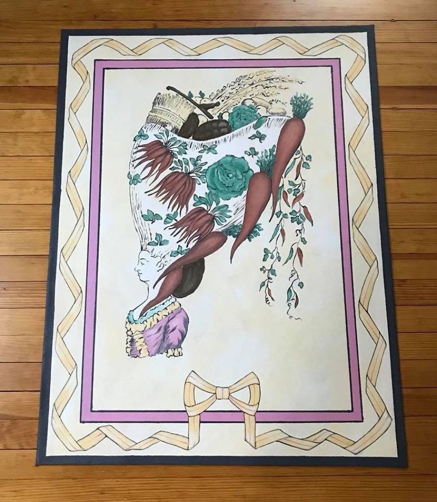 18th Century Garden-Wig Lady