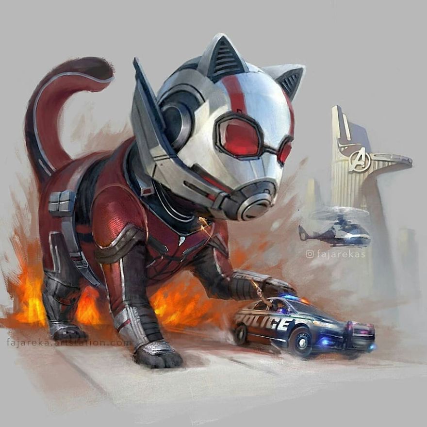 Catvengers: Cats Reimagined As Marvel And DC Superheroes By Fajareka Setiawan