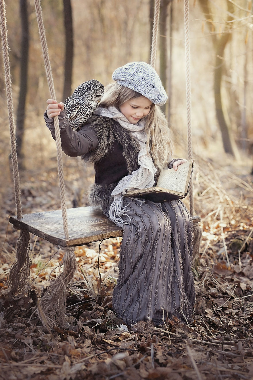 My Project Of Photographing Children With Owls