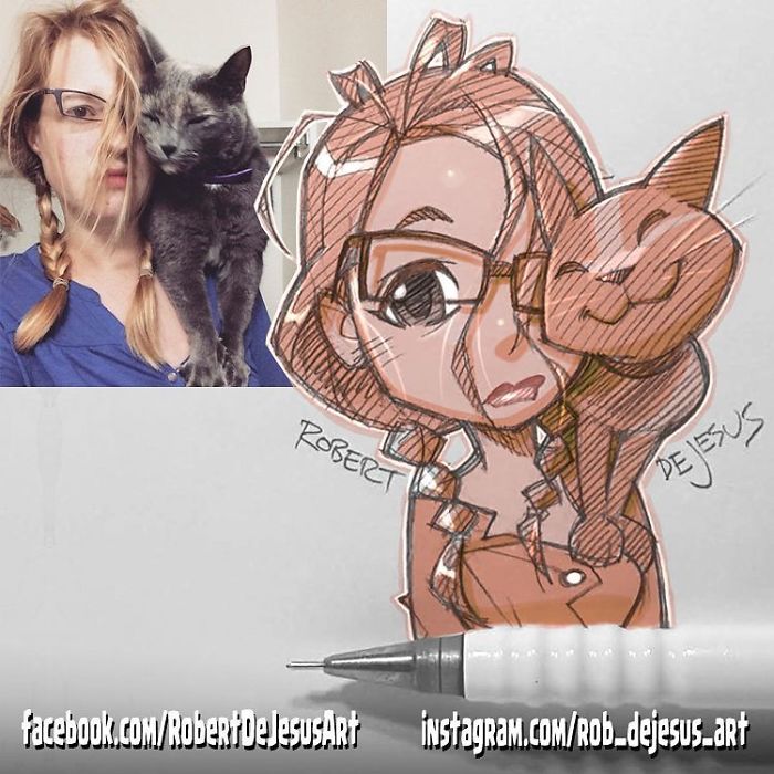 This Illustrator Turns Ordinary People Into Cartoons (New Pics)