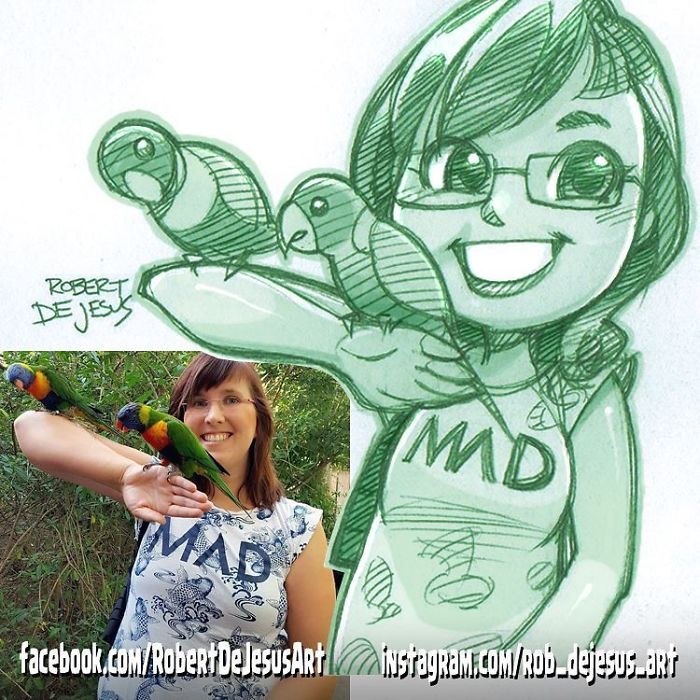 This Illustrator Turns Ordinary People Into Cartoons (New Pics)