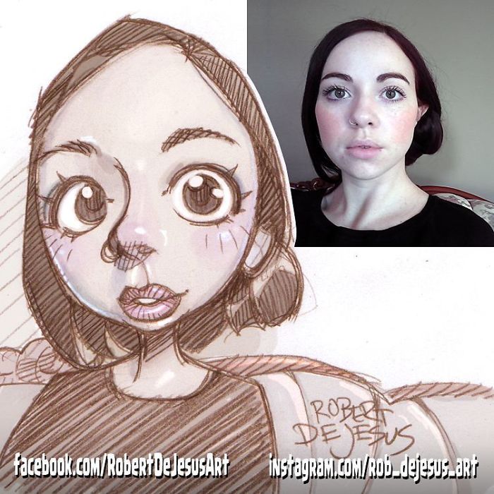 This Illustrator Turns Ordinary People Into Cartoons (New Pics)