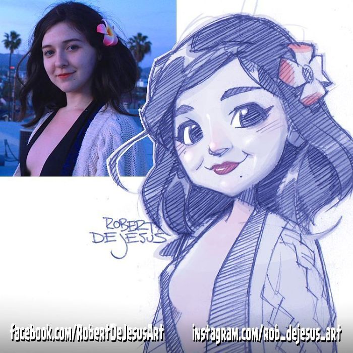 This Illustrator Turns Ordinary People Into Cartoons (New Pics)