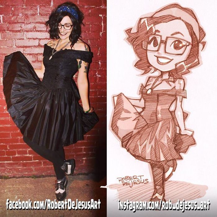 This Illustrator Turns Ordinary People Into Cartoons (New Pics)
