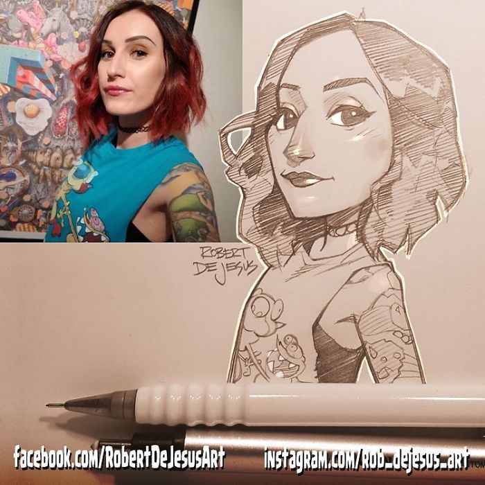 This Illustrator Turns Ordinary People Into Cartoons (New Pics)