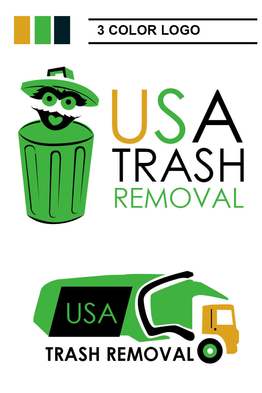 6 Logos I Designed For A Trash Pickup Company See Which One They Picked