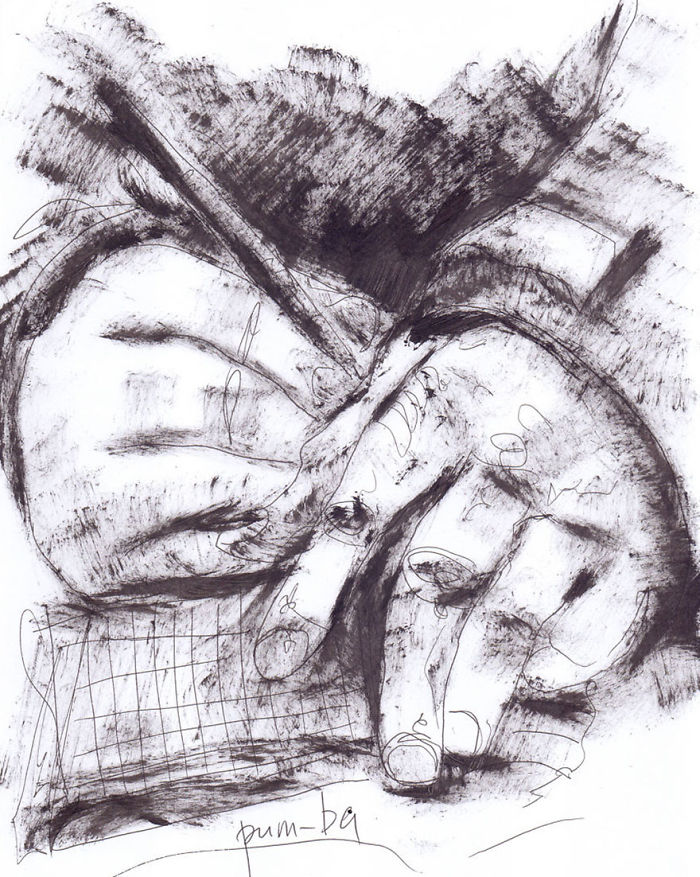 I Sketch Interesting People On The Metro Every Monday While Going To Classes With My Special Needs Child