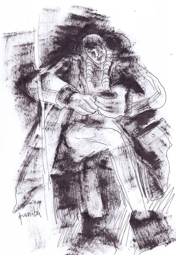 I Sketch Interesting People On The Metro Every Monday While Going To Classes With My Special Needs Child