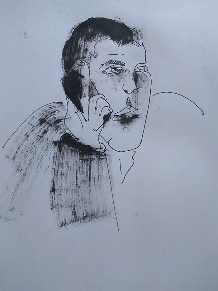 I Sketch Interesting People On The Metro Every Monday While Going To Classes With My Special Needs Child