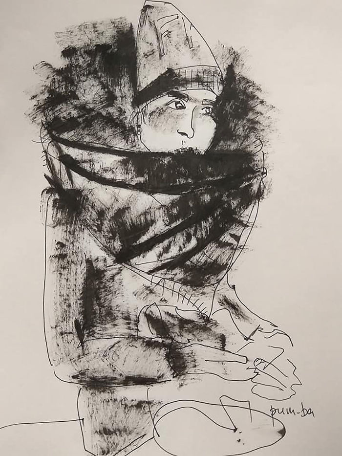 I Sketch Interesting People On The Metro Every Monday While Going To Classes With My Special Needs Child