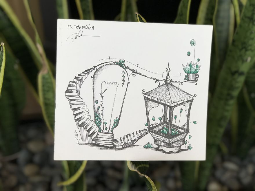 I Drew A Collection Of 9 Ideas About Mixing Plants And Home's Broken Things