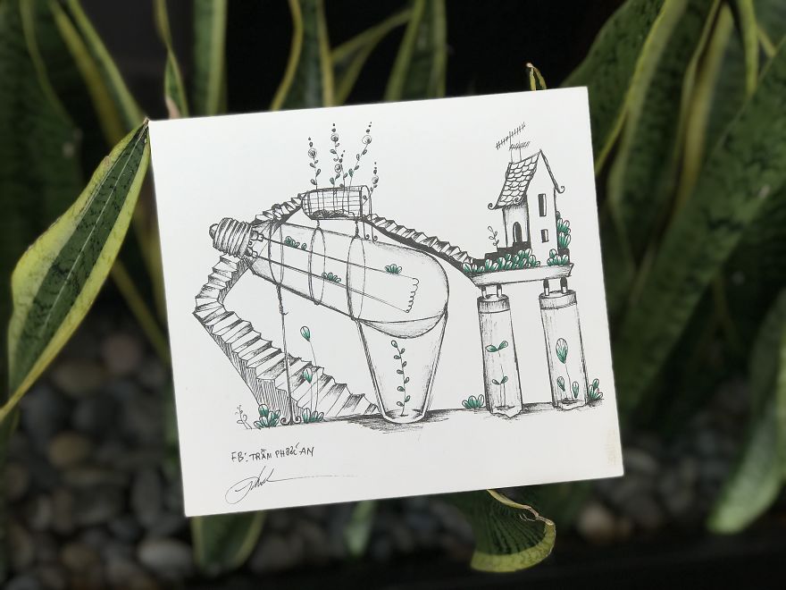 I Drew A Collection Of 9 Ideas About Mixing Plants And Home's Broken Things