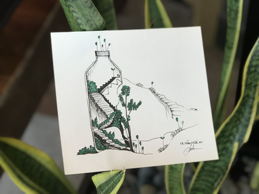 I Drew A Collection Of 9 Ideas About Mixing Plants And Home's Broken Things