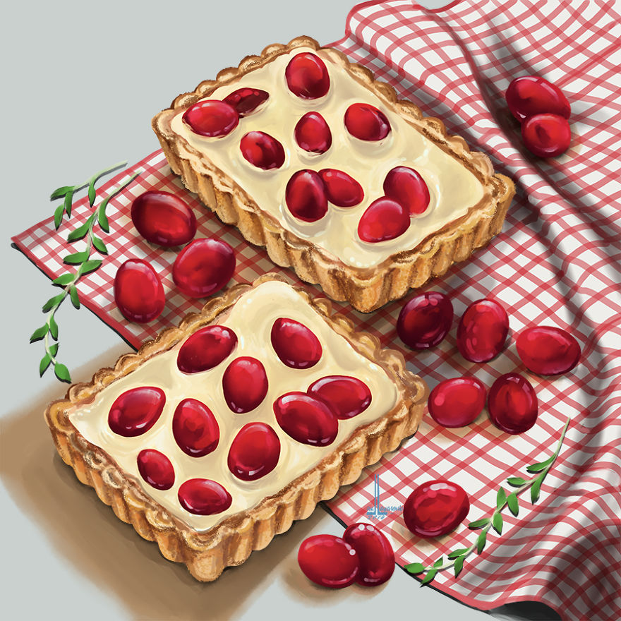 Cranberry White Chocolate Crispy Tart
