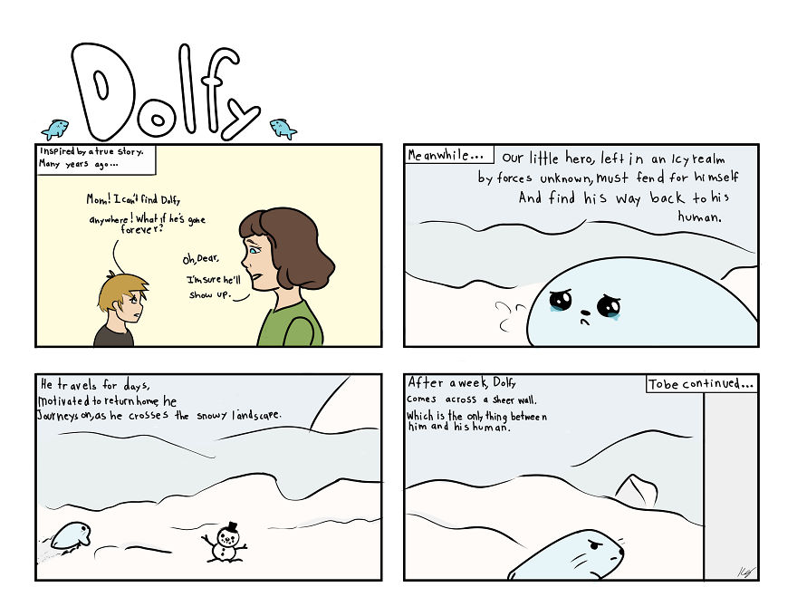 The World Sucks, So I Make Cute Comics About My Baby Harp Seal Plushy To Make It A Bit Better.