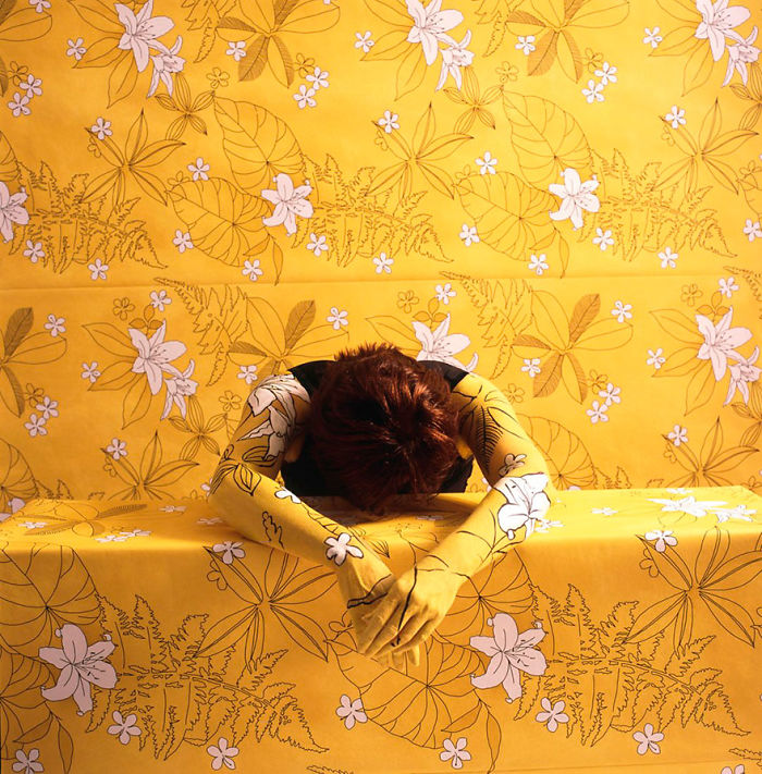 Meet Cecilia Paredes, The Artist Who As A Chameleon Mixes With Her Works