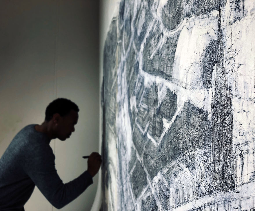 We Carefully Hand-Sketched The Entire City Of Perth, Scotland To The Smallest Detail We Carefully Hand-Sketched The Entire City Of Perth, Scotland To The Smallest Detail