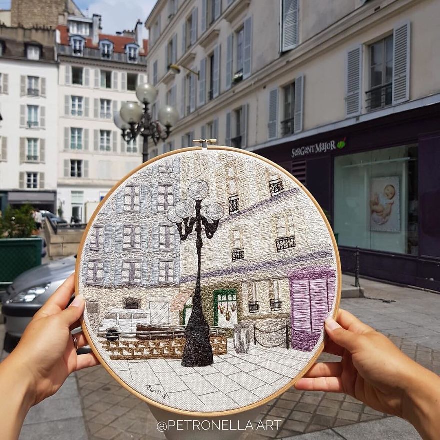 The European Architecture Immortalized In Embroidery By A Young Couple