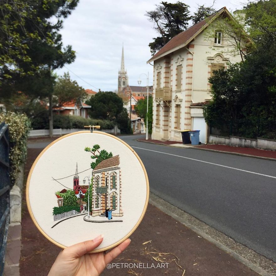 The European Architecture Immortalized In Embroidery By A Young Couple