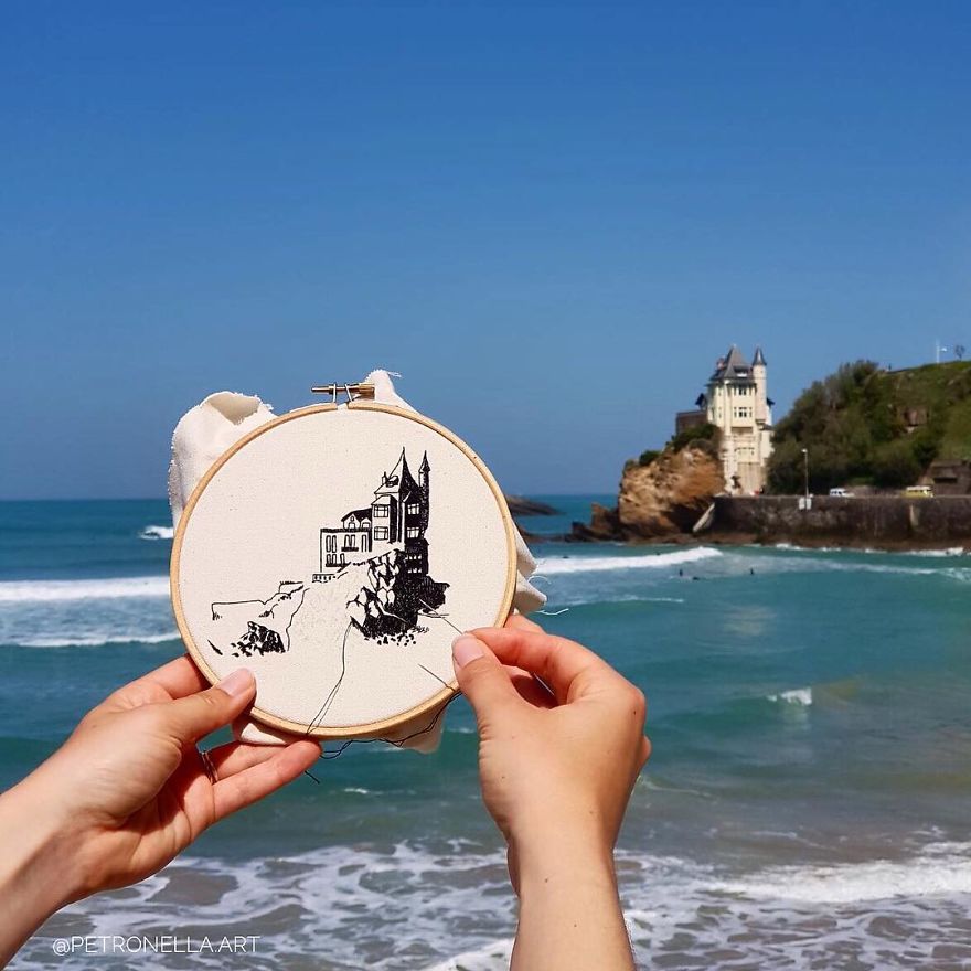 The European Architecture Immortalized In Embroidery By A Young Couple