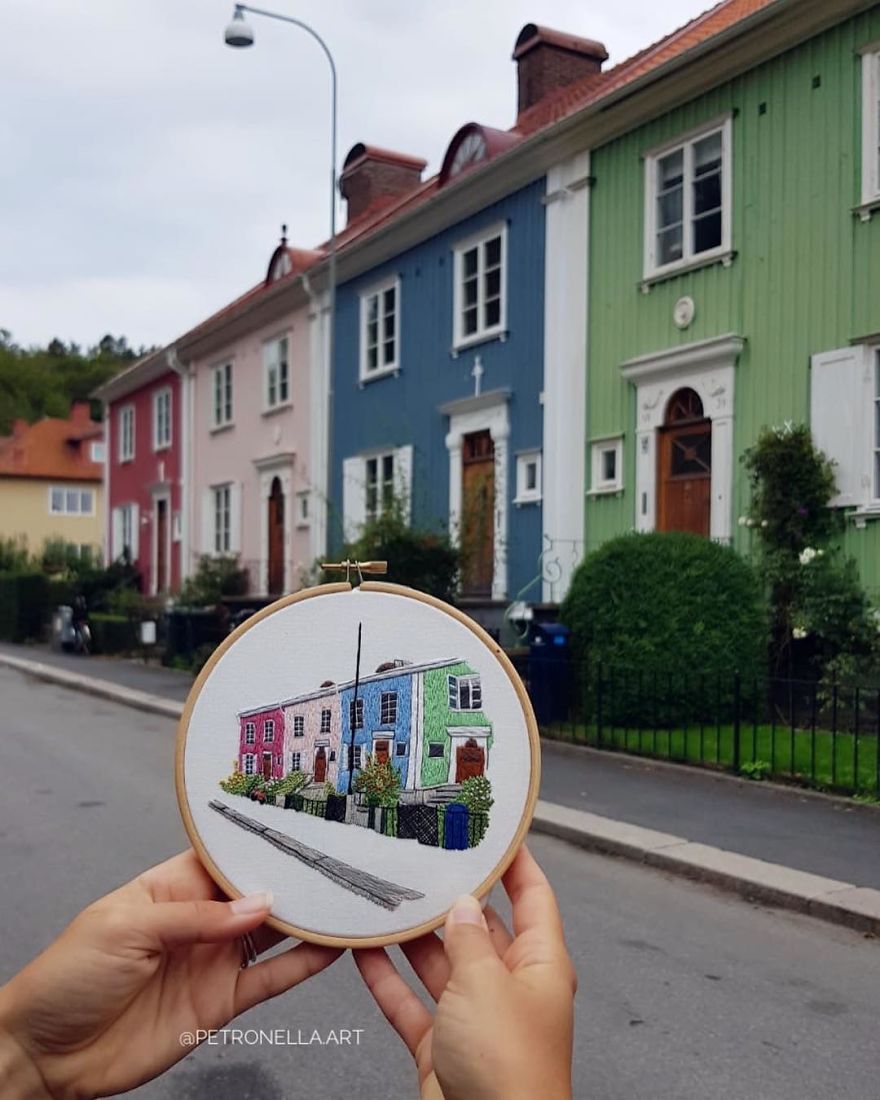 The European Architecture Immortalized In Embroidery By A Young Couple
