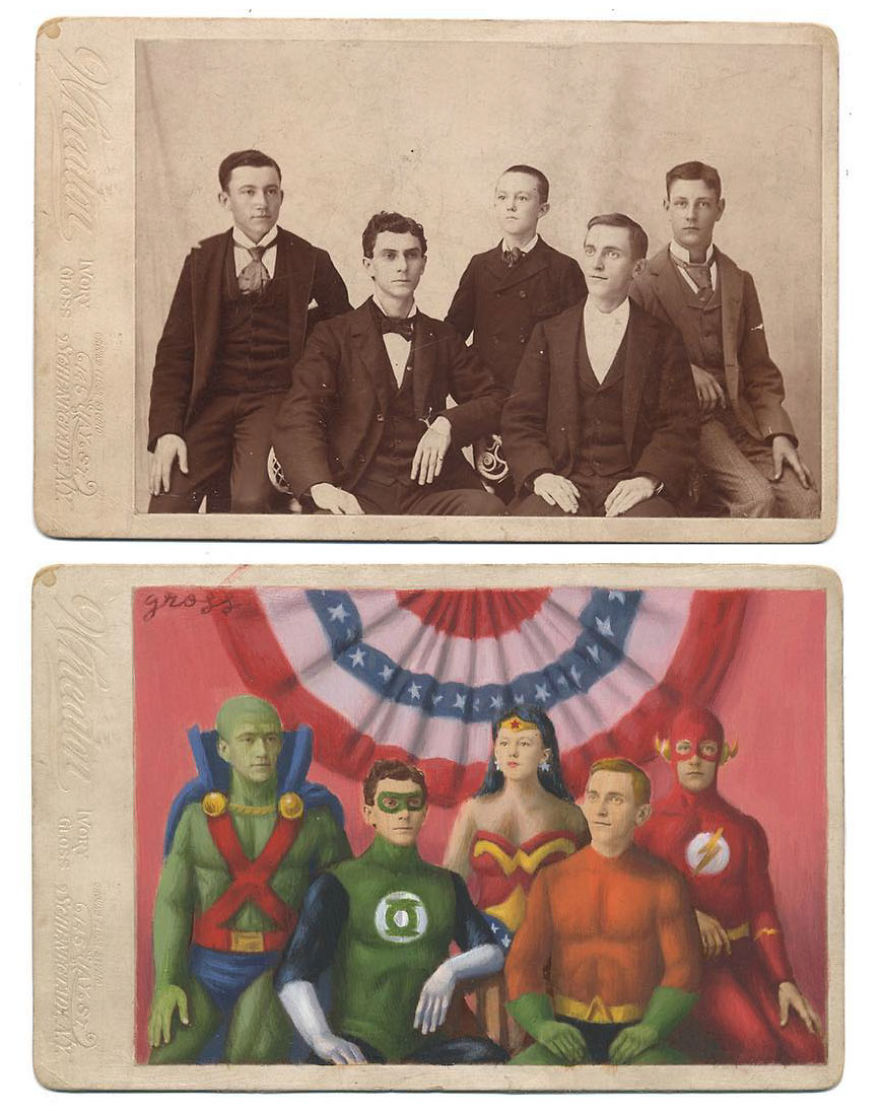 This Artist Turns Vintage Portraits Into Heroes Of Pop Culture