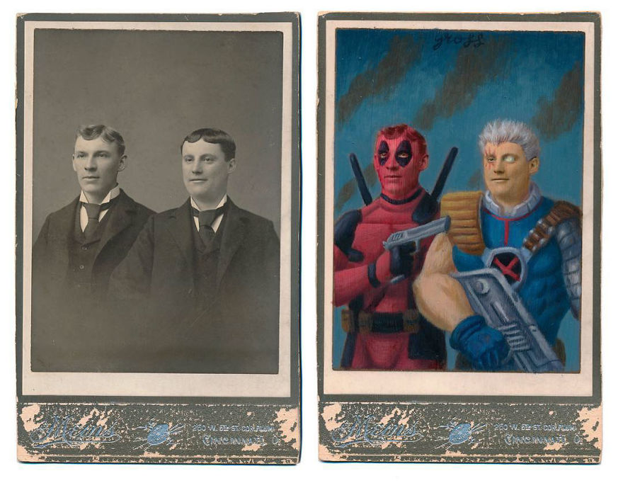 This Artist Turns Vintage Portraits Into Heroes Of Pop Culture