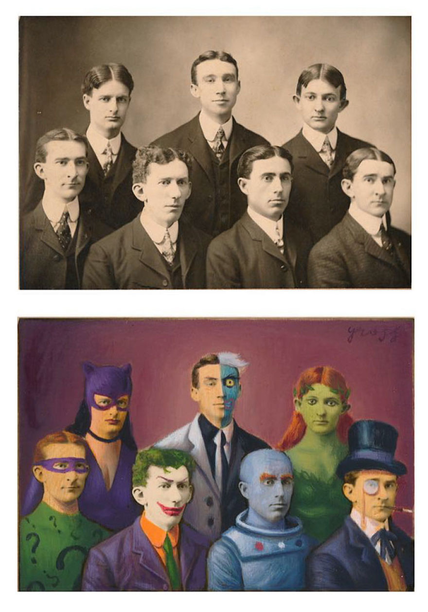 This Artist Turns Vintage Portraits Into Heroes Of Pop Culture