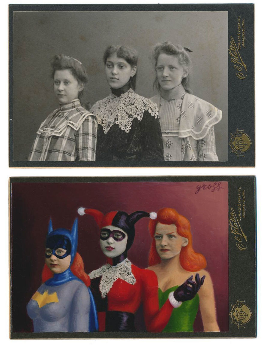 This Artist Turns Vintage Portraits Into Heroes Of Pop Culture