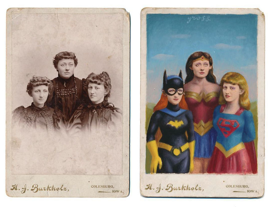 This Artist Turns Vintage Portraits Into Heroes Of Pop Culture