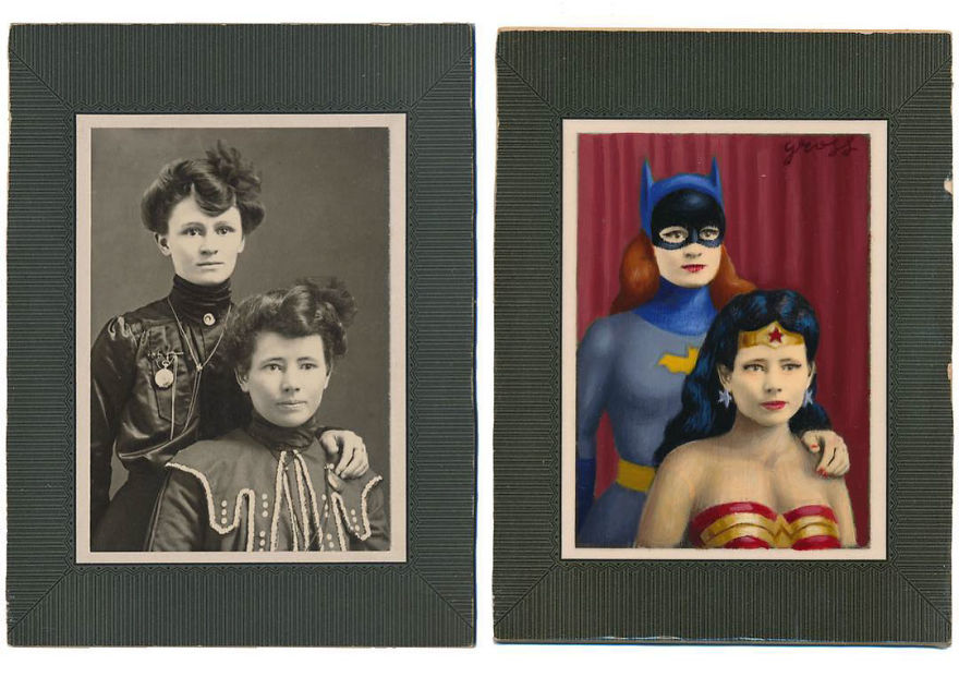 This Artist Turns Vintage Portraits Into Heroes Of Pop Culture