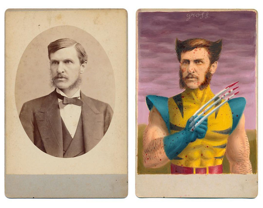This Artist Turns Vintage Portraits Into Heroes Of Pop Culture
