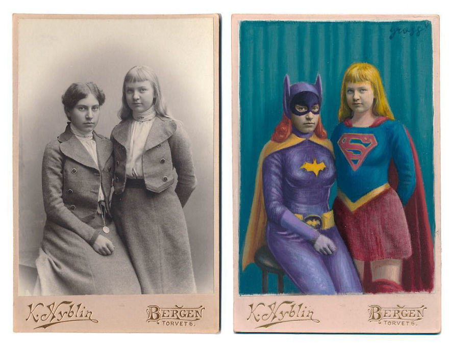 This Artist Turns Vintage Portraits Into Heroes Of Pop Culture
