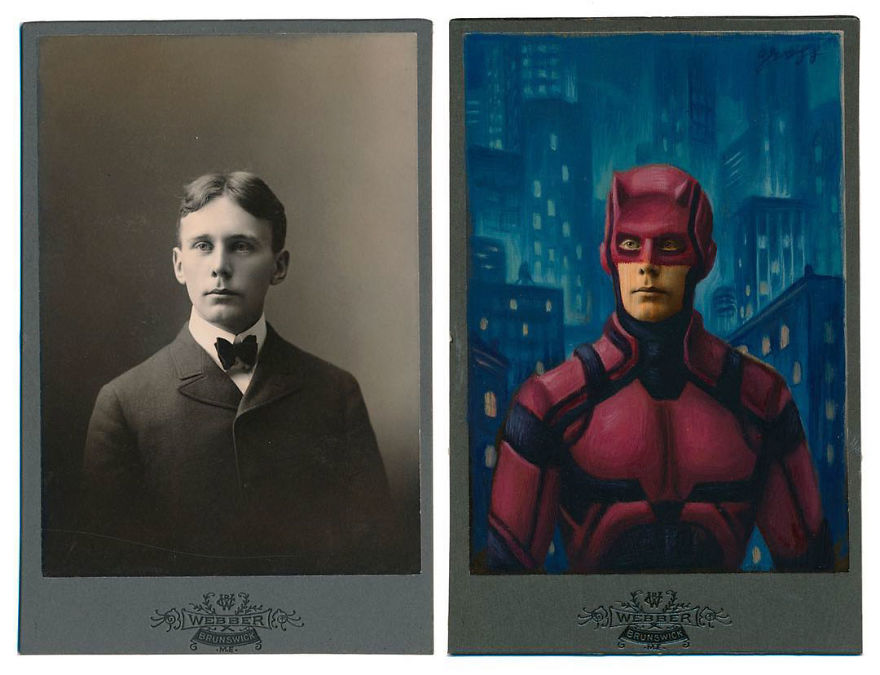 This Artist Turns Vintage Portraits Into Heroes Of Pop Culture