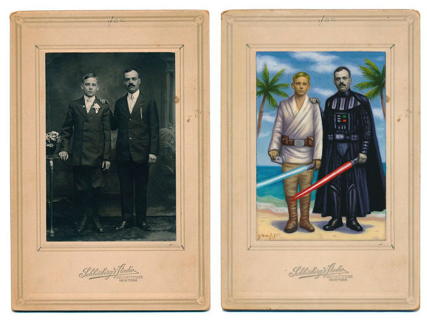 This Artist Turns Vintage Portraits Into Heroes Of Pop Culture