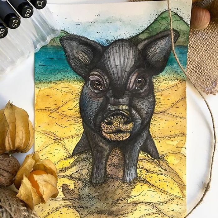 To Go Around The World To Love Beautiful Of Nature. I Made This Illustration For 3 Weeks.