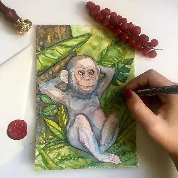 To Go Around The World To Love Beautiful Of Nature. I Made This Illustration For 3 Weeks.