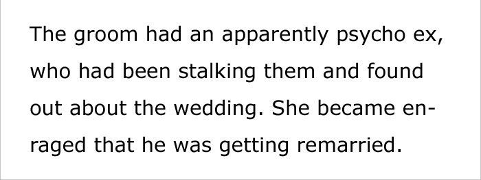 Ex-Wife Breaks Into Venue Trying To Ruin Ex-Husband's Wedding, Donut Shop Manager Saves The Day Ex-Wife Breaks Into Venue Trying To Ruin Ex-Husband's Wedding, Donut Shop Manager Saves The Day
