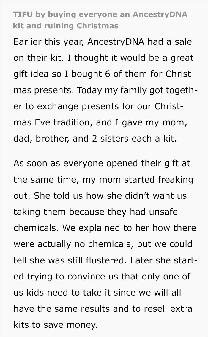 This Guy Bought His Whole Family A DNA Test For Christmas And It Turned Their Lives Upside Down This Guy Bought His Whole Family A DNA Test For Christmas And It Turned Their Lives Upside Down