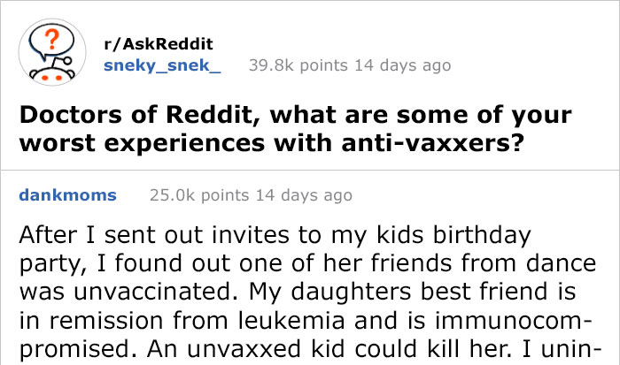 This Mother Became Furious Because Her Unvaccinated Daughter Wasn't Invited To A Party, And Her Revenge Attempt Failed This Mother Became Furious Because Her Unvaccinated Daughter Wasn't Invited To A Party, And Her Revenge Attempt Failed